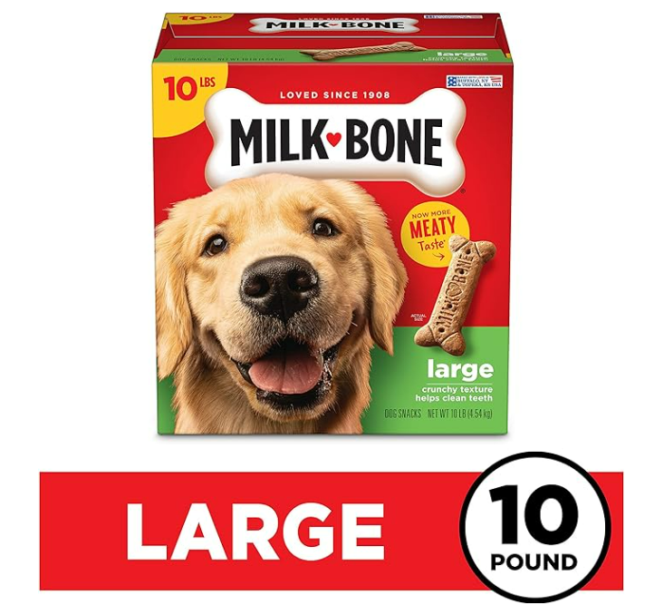 Milk-Bone Original Dog Treats Biscuits for Large Dogs, 10 Pounds (Packaging May Vary)