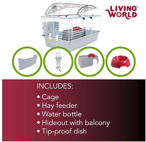 Living World Deluxe Habitat, Rabbit, Guinea Pig and Small Animal Cage, Standard