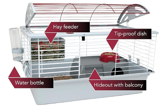 Living World Deluxe Habitat, Rabbit, Guinea Pig and Small Animal Cage, Standard