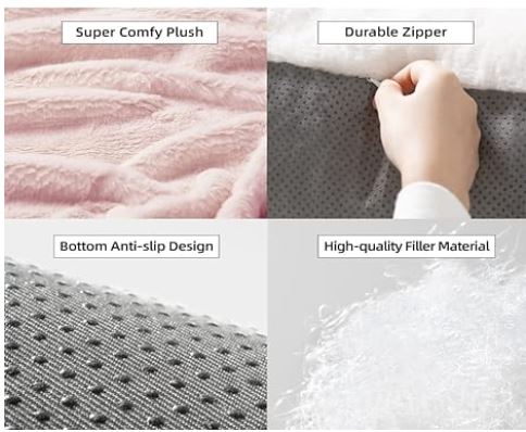 Pet Couch Bed, Washable Cat Beds for Medium Small Dogs & Cats (Pink)