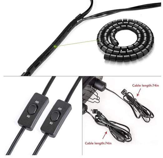 REPTI ZOO Dual Reptile Light Fixture for Reptile Dome UVB Lamp Fixture Dual Reptile Reflector Dome Lamp Cap Combo Integration Design Heat Lighting Lamp Kit