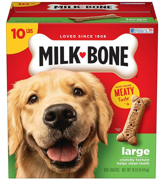 Milk-Bone Original Dog Treats Biscuits for Large Dogs, 10 Pounds (Packaging May Vary)