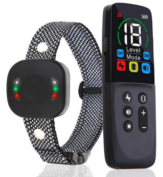 Dog Training Collar 2600FT Dog Bark Collar with Remote IP67 Waterproof Dog Shock Collar with 4 Training Modes, Security Lock, Rechargeable Electronic Collar for Large and Medium Dogs