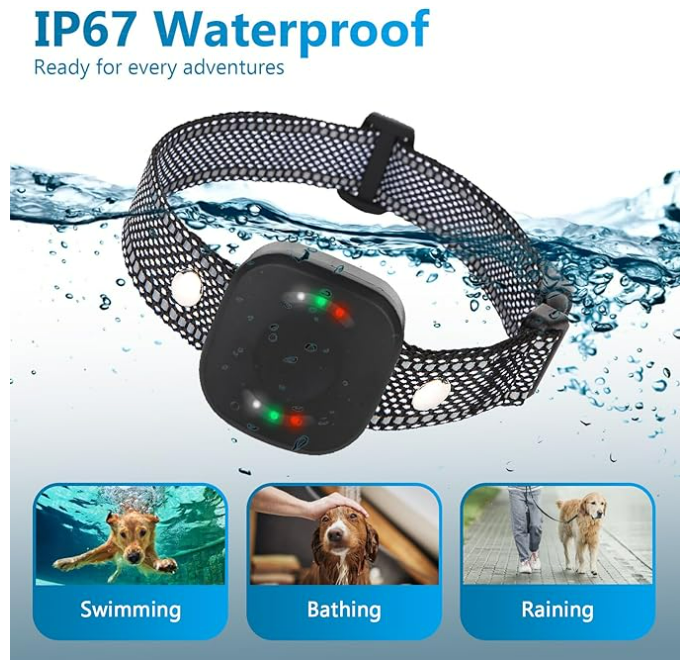 Dog Training Collar 2600FT Dog Bark Collar with Remote IP67 Waterproof Dog Shock Collar with 4 Training Modes, Security Lock, Rechargeable Electronic Collar for Large and Medium Dogs